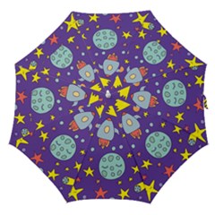 Card With Lovely Planets Straight Umbrellas