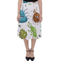 Dangerous Streptococcus Lactobacillus Staphylococcus Others Microbes Cartoon Style Vector Seamless Classic Midi Skirt by Vaneshart