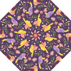 Exotic Seamless Pattern With Parrots Fruits Golf Umbrellas