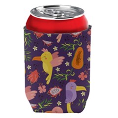 Exotic Seamless Pattern With Parrots Fruits Can Holder by Vaneshart