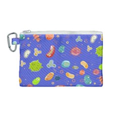 Virus Seamless Pattern Canvas Cosmetic Bag (medium) by Vaneshart