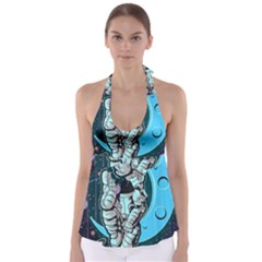 Astronaut Full Color Babydoll Tankini Top by Vaneshart