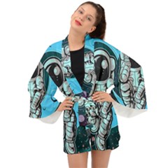 Astronaut Full Color Long Sleeve Kimono