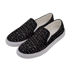 Math Equations Formulas Pattern Women s Canvas Slip Ons by Vaneshart