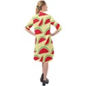 Watermelon Pattern Long Sleeve Mini Shirt Dress View2