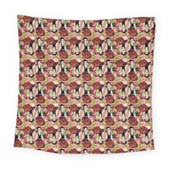 Swimmer 20s Pink Square Tapestry (large)