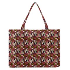 Swimmer 20s Burgundy Zipper Medium Tote Bag by snowwhitegirl