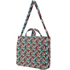 Swimmer 20s Blue Square Shoulder Tote Bag by snowwhitegirl