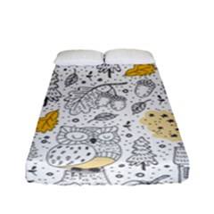 Doodle Seamless Pattern With Autumn Elements Fitted Sheet (full/ Double Size)