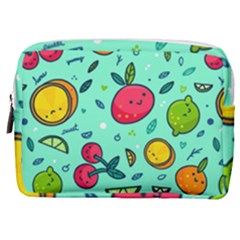 Various Fruits With Faces Seamless Pattern Make Up Pouch (medium) by Vaneshart