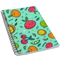 Various Fruits With Faces Seamless Pattern 5 5  X 8 5  Notebook by Vaneshart