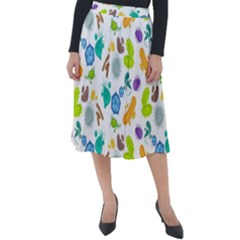 Bacteria Virus Seamless Pattern Classic Velour Midi Skirt  by Vaneshart
