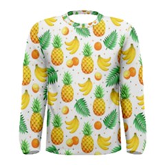 Tropical Fruits Pattern Men s Long Sleeve Tee by Vaneshart