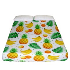 Tropical Fruits Pattern Fitted Sheet (california King Size)