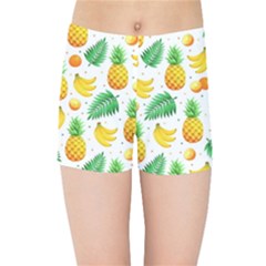 Tropical Fruits Pattern Kids  Sports Shorts by Vaneshart