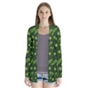 Seamless Pattern With Viruses Drape Collar Cardigan View1