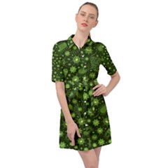 Seamless Pattern With Viruses Belted Shirt Dress by Vaneshart