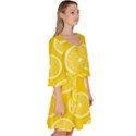 Lemon Fruits Slice Seamless Pattern Velour Kimono Dress View3