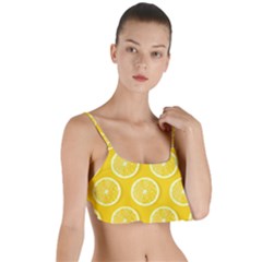 Lemon Fruits Slice Seamless Pattern Layered Top Bikini Top  by Vaneshart
