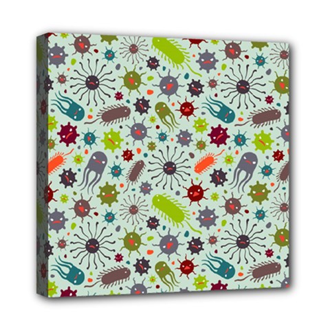 Seamless Pattern With Viruses Mini Canvas 8  X 8  (stretched)