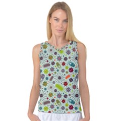 Seamless Pattern With Viruses Women s Basketball Tank Top