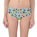 Seamless Pattern With Viruses Mid-Waist Bikini Bottoms View1