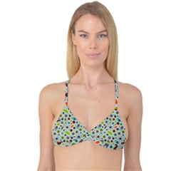 Seamless Pattern With Viruses Reversible Tri Bikini Top