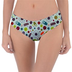 Seamless Pattern With Viruses Reversible Classic Bikini Bottoms