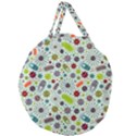 Seamless Pattern With Viruses Giant Round Zipper Tote View1