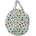 Seamless Pattern With Viruses Giant Round Zipper Tote View2