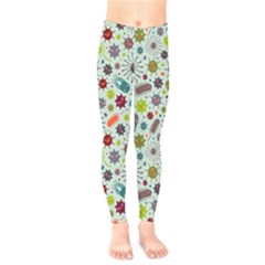 Seamless Pattern With Viruses Kids  Leggings