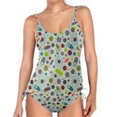 Seamless Pattern With Viruses Tankini Set