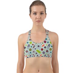 Seamless Pattern With Viruses Back Web Sports Bra