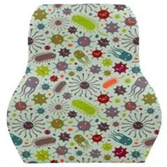 Seamless Pattern With Viruses Car Seat Back Cushion 