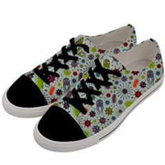 Seamless Pattern With Viruses Men s Low Top Canvas Sneakers