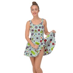 Seamless Pattern With Viruses Inside Out Casual Dress