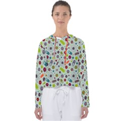 Seamless Pattern With Viruses Women s Slouchy Sweat