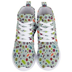 Seamless Pattern With Viruses Women s Lightweight High Top Sneakers