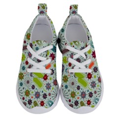 Seamless Pattern With Viruses Running Shoes