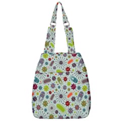 Seamless Pattern With Viruses Center Zip Backpack