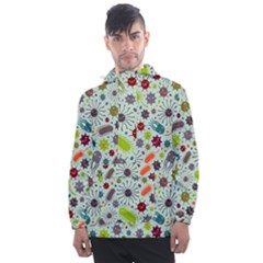 Seamless Pattern With Viruses Men s Front Pocket Pullover Windbreaker