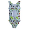 Seamless Pattern With Viruses Kids  Cut-Out Back One Piece Swimsuit View2