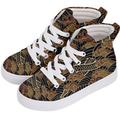 Oriental Traditional Seamless Pattern Dragon Kids  Hi-top Skate Sneakers by Vaneshart