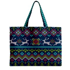 Background With Fabric Texture Winter Zipper Mini Tote Bag