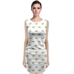 Ant Sketchy Comic Style Motif Pattern Classic Sleeveless Midi Dress