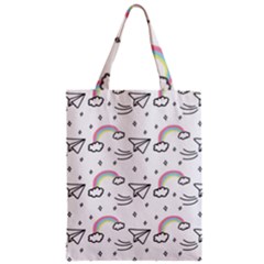 Cute Art Print Pattern Zipper Classic Tote Bag