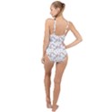 Cute Art Print Pattern High Neck One Piece Swimsuit View2