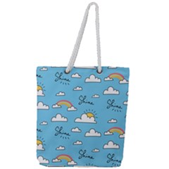 Sky Pattern Full Print Rope Handle Tote (large) by Vaneshart