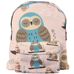 Seamless Pattern Owls Dream Cute Style Fabric Giant Full Print Backpack by Vaneshart