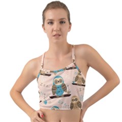 Seamless Pattern Owls Dream Cute Style Fabric Mini Tank Bikini Top by Vaneshart